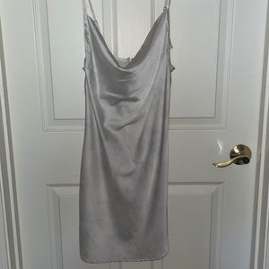 White Marble Satin Slip Dress!!